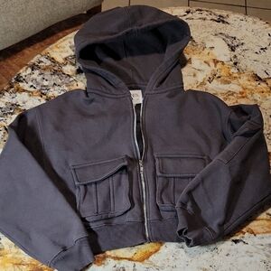 Zara Kids Charcoal Hoodie Jacket
